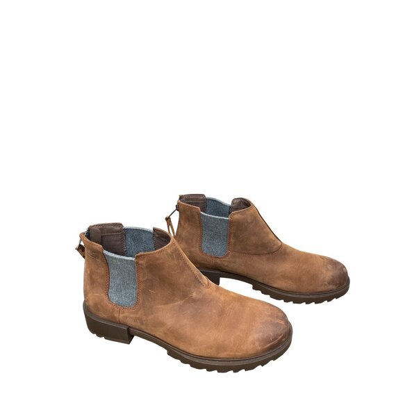 Sorel Womans brown leather ankle waterproof boots Sz 9.5 SKU 9615 - Picture 4 of 16